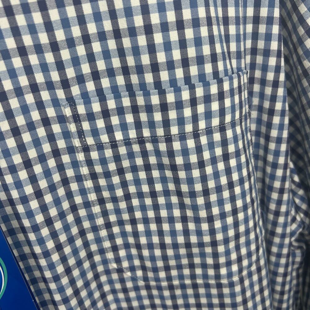 Southern Tide Button Down Size XXL Gingham Madras Blue 91% Nylon 5382 - Picture 8 of 9